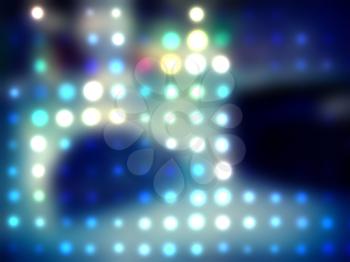 grungy dotted blurred background of colored lights